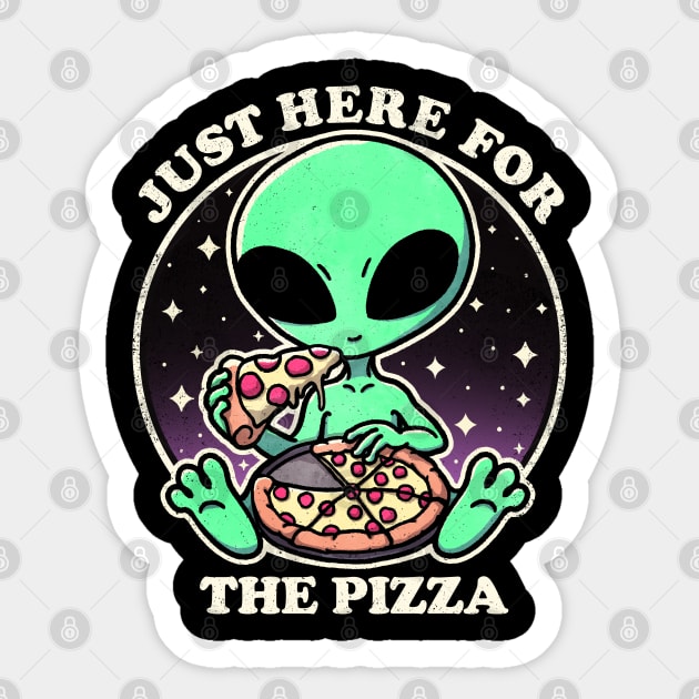 Aliens loves pizza Sticker by FanFreak